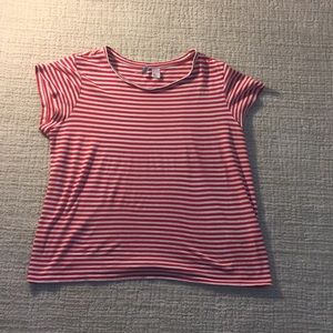 striped red & white tee